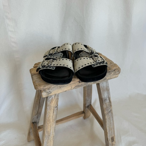 Isabel Marant Lennyo eyelet-embellished suede slides EU 40 - Picture 2 of 13